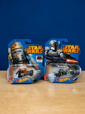 2014 Hot Wheels Star Wars BOBA FETT & CHOPPER Character Cars 1/64 Diecast